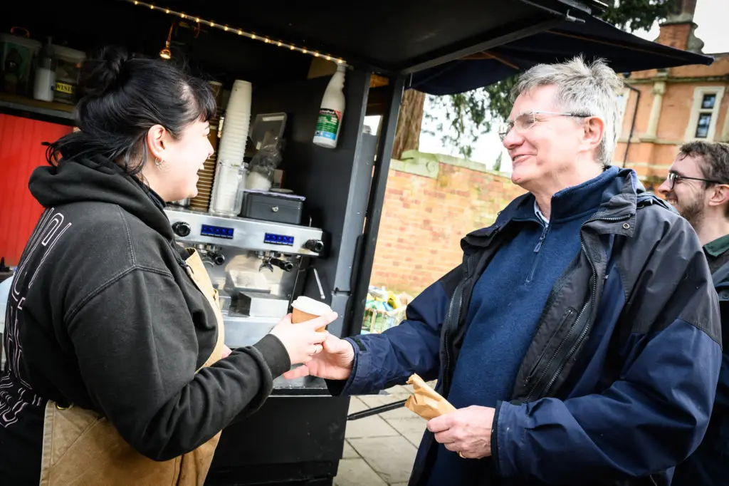 Coffee Cart serving coffee