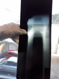 X-ray of replica parapet stanchion