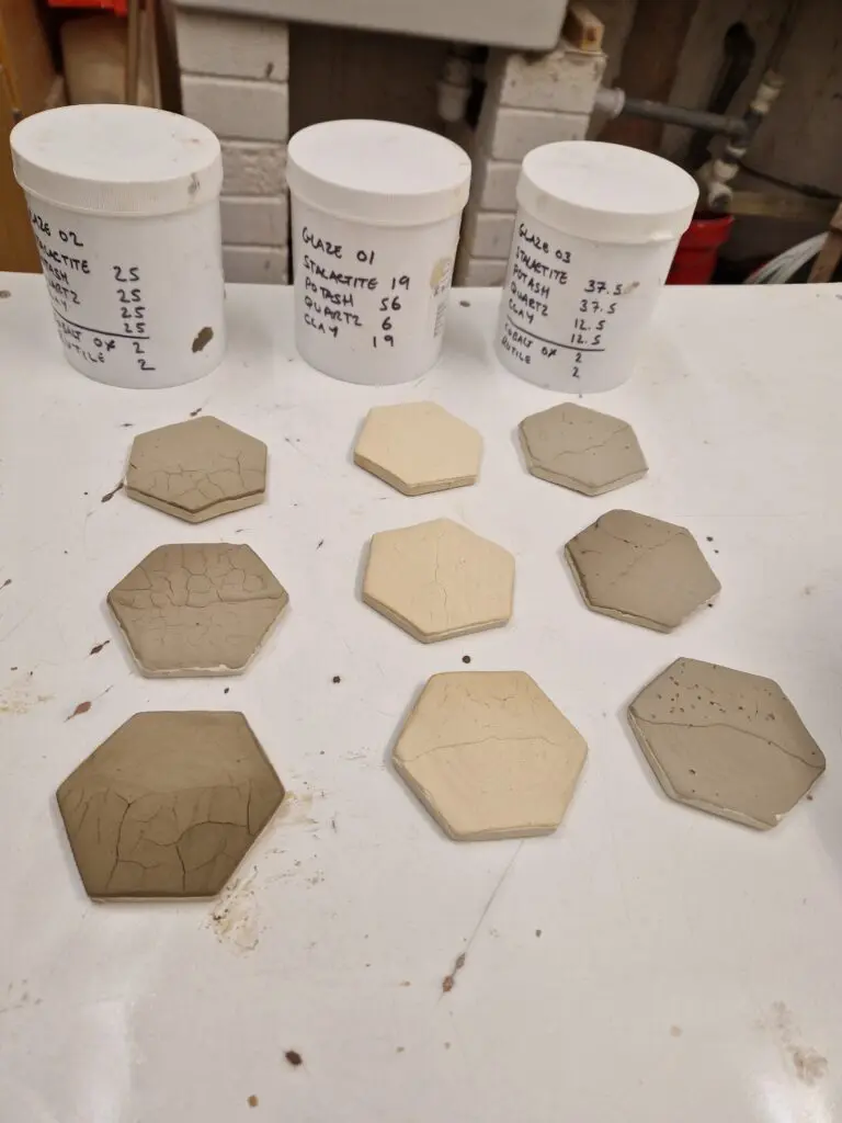 Glaze before firing