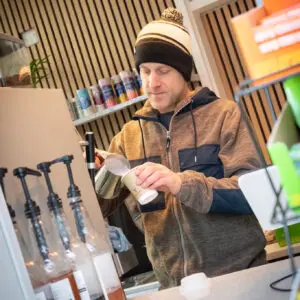 Service at the Coffee Kiosk