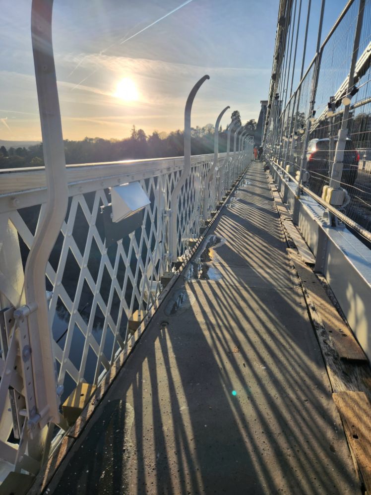 North footway in low winter sun